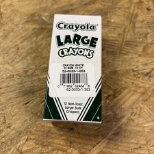 1 Dozen Crayola Large Crayons WHITE Brand New