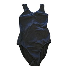 La Petite Ballerina Girls Sz S Solid Black Dance Ballet Leotard Cross Back NEW