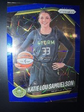 2025 KATIE LOU SAMUELSON PANINI PRIZM WNBA #82 BLUE VELOCITY SP CARD STORM
