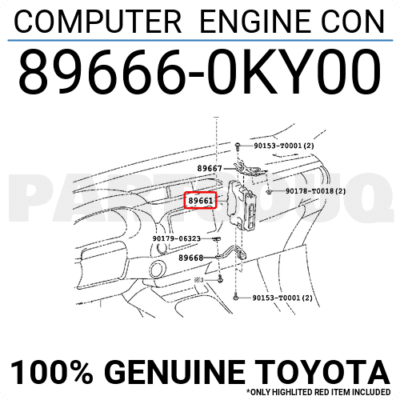 ヨコモ② 896660KY00 Genuine Toyota COMPUTER ENGINE CON 89666-0KY00 | eBay