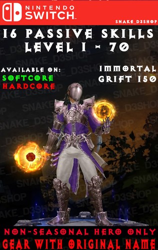Diablo 3 - Nintendo Switch - Fully Modded PRIMAL Set - Vyr's - Wizard - V2