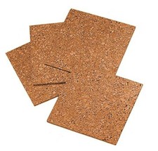 Quartet Cork Tiles, Cork Board, 12" x 12", Wall Bulletin Boards, Set of 4