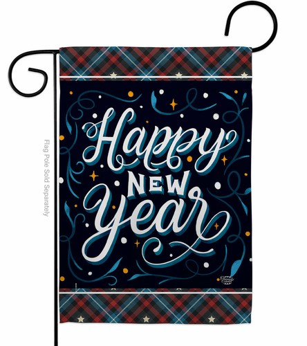 Bring New Year Garden Flag Winter Decorative Small Gift Yard House Banner - Imagen 2 de 17