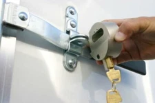 Trimax THPXL "Hockey-Puck" Trailer/Shed Door Lock -Universal Fit re-keyable