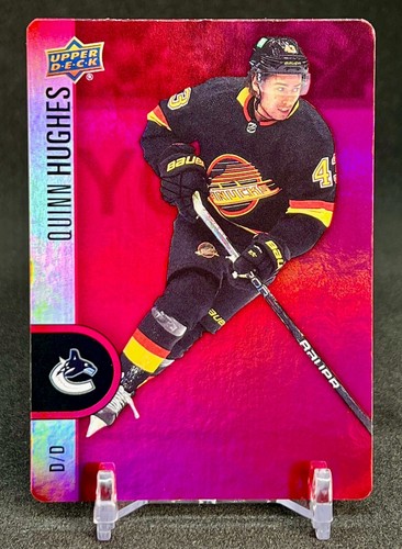 QUINN HUGHES 2022 23 TIM HORTONS DC 10 RED DIE CUT