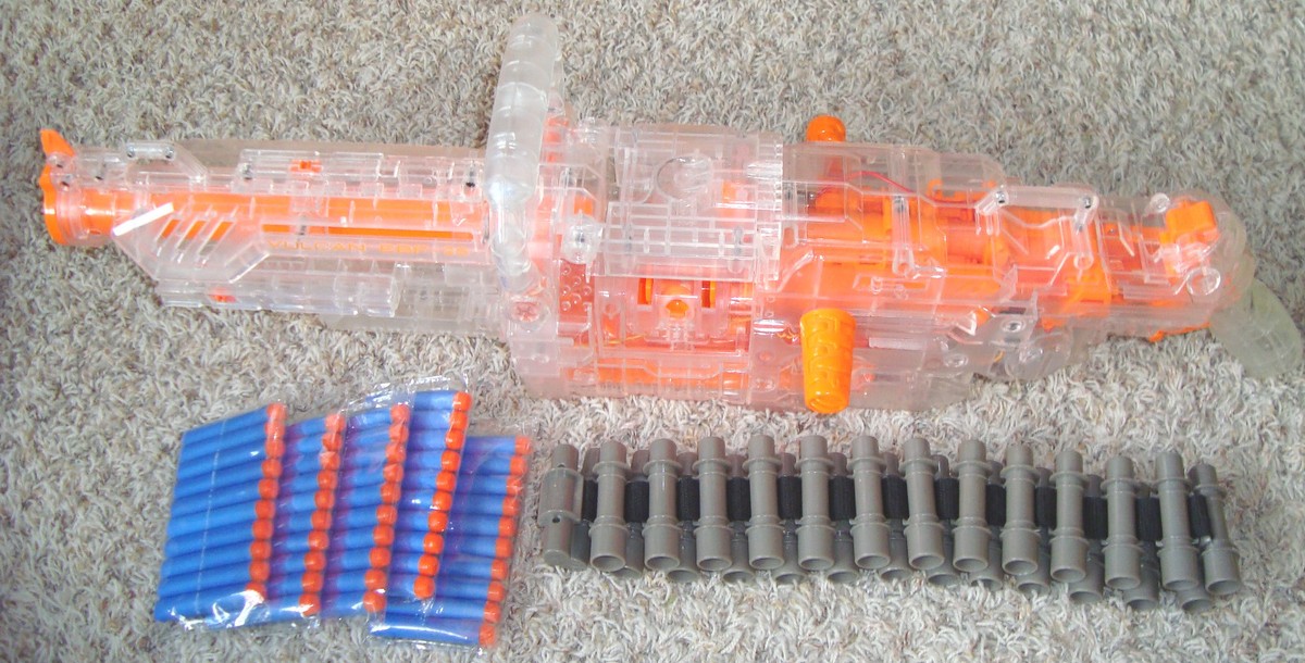 NERF VULCAN CLEAR EBF-25 PULSE RIFLE CHAIN GUN 8 FEET, Belt