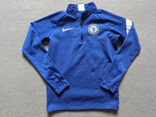 Nike Chelsea Training Top Long Sleeve Boys Size XS Blue Zip