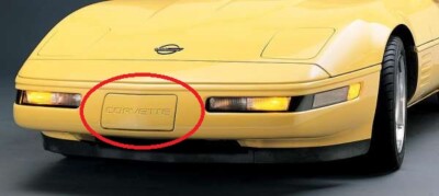 For Chevrolet Corvette C4 Front Bumper License Plate Filler Panel