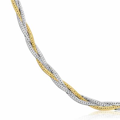 Collier Femme Chaîne Serpentine Or 925 Argent Doré 18K - 50 Cm, 4 Mm - Imperméable - DJADEE
