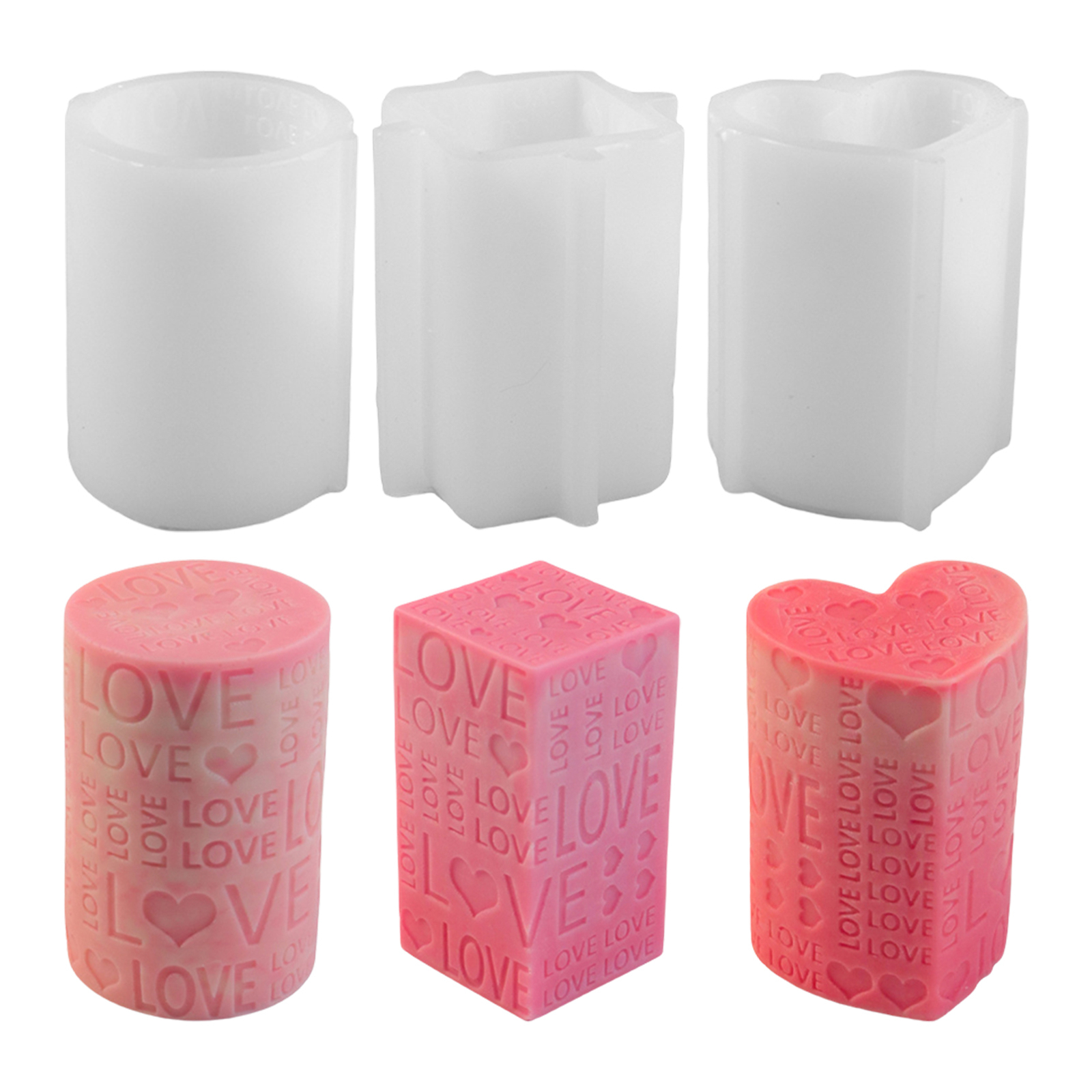 3D Heart Silicone Mold for DIY Soap Candles Resin Crafts Valentine Gift