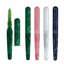 4 Colors Glass Dip Pen Resin Barrel Glass 0.6 0.8mm Nib Writing Drawing Gift Pen