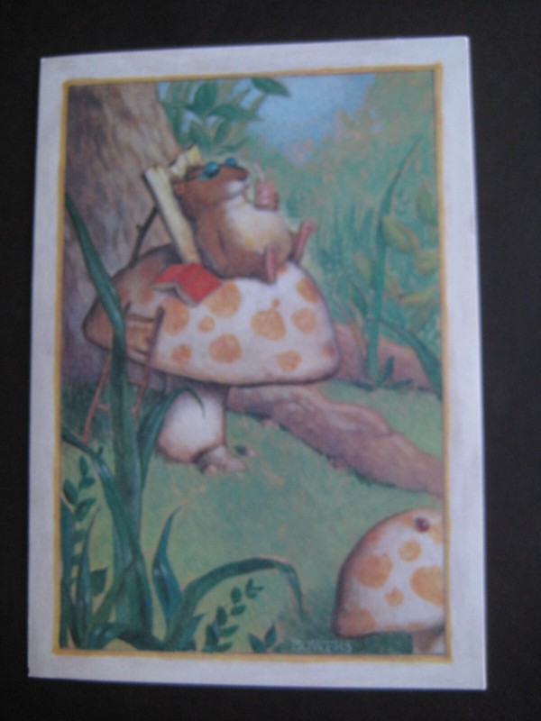 1980s vintage greeting card By Tim Bowers THINKING OF YOU Gopher Suns, Toodstool