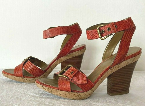 Franco Sarto Stacked Wooden Heel Cork 
