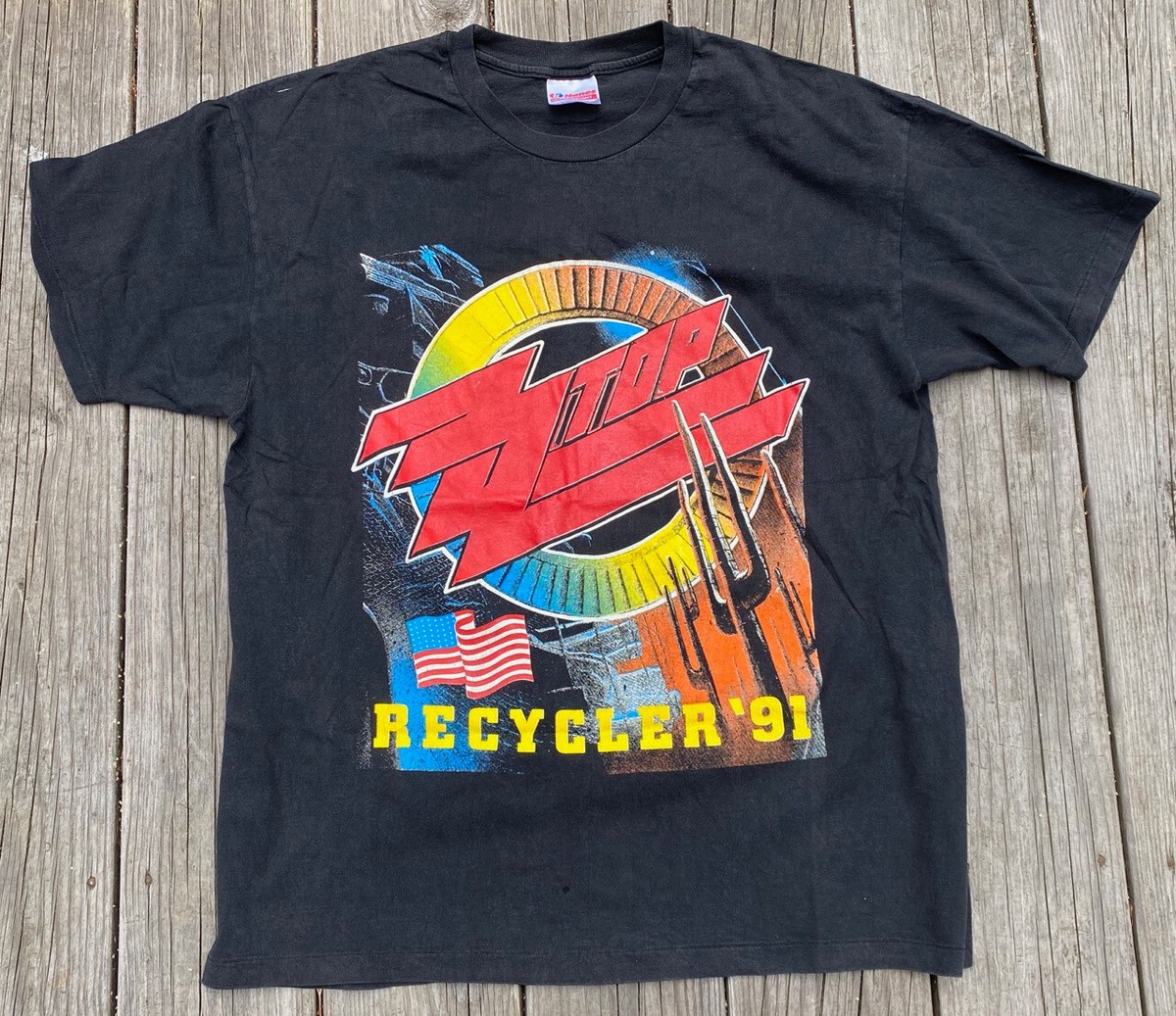 Vintage ZZ TOP & EXTREME Concert T Shirt. Recycler 1991 World Tour 