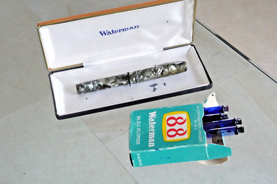 RARE FIND: WATERMAN #3 Glass Cartridge fountain pen   ''F''  18K  Nib - Boxed