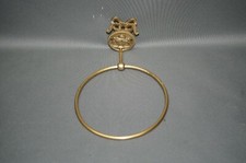 Retro Handtuchhalter massiv Messing 17cm Handtuchständer luxus Badzubehör golden