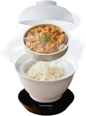NEW THANKO Ultra High Speed Rice Cooker Warm side dishes Bowl shaped 2-stage