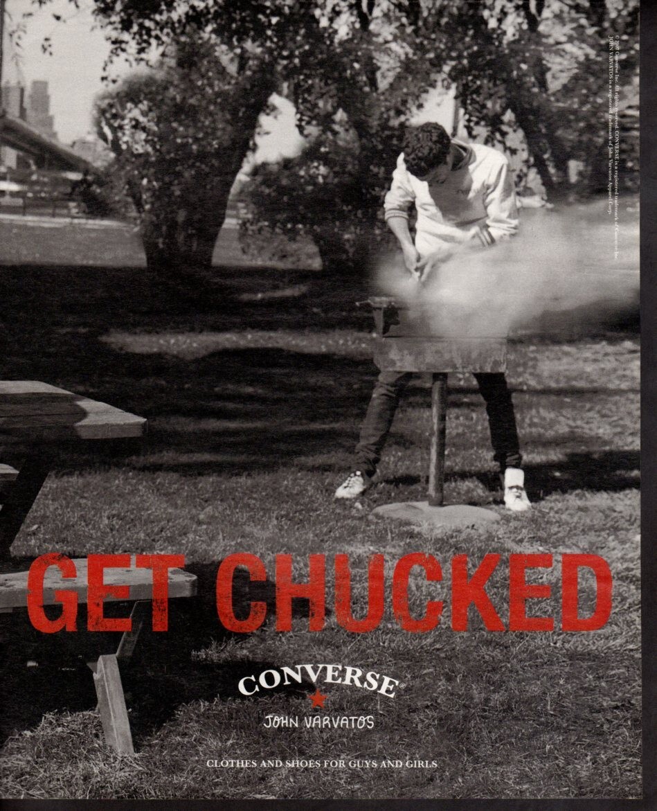 Vintage print ad advertisement Fashion shoe CONVERSE Get Chucked