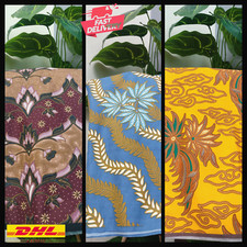 Sarong Batik Traditional Cotton Fabric Long Skirt Vibrant Colors Malaysia