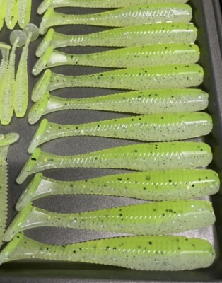 4  Paddle Tail Swimbait Soft Plastic Keitech Style Perch Walleye Bass 5 Pack