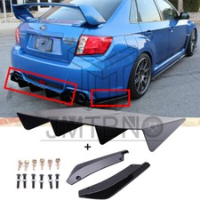 For Subaru Impreza Wrx Sti Rear Spats Splitter 4 Fins Rear Diffuser Spoiler For Subaru Impreza Wrx Sti Rear Spats Splitter 4 Fins Rear Diffuser Spoiler
