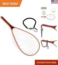 Durable Fly Fishing Net: Rubber Mesh, Magnetic Release, Perfect for Eco-Angling
