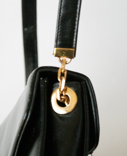 Christian Dior Vintage Black Leather shoulder bag and pouch - Picture 9 of 15