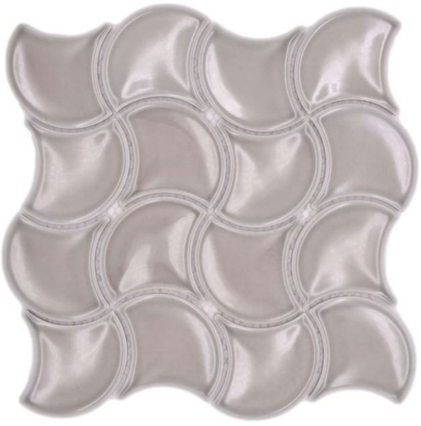 Keramikmosaik Grau Fliesenspiegel Dusche KüChe Wand 13-FSW02 | 10 Mosaikplatten-image