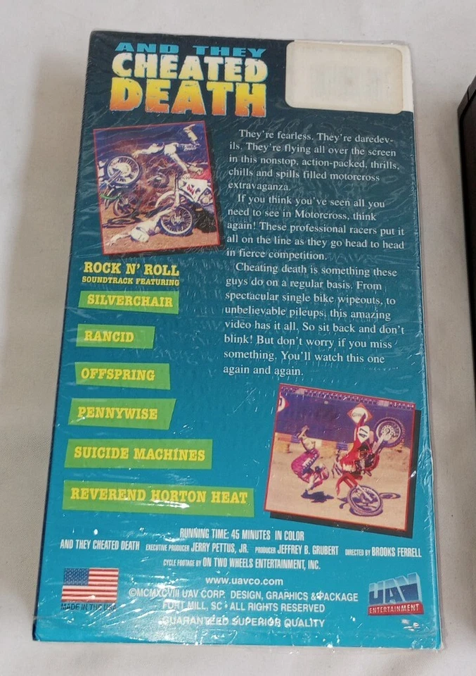 And They Cheated Death Vhs w/ Punk Rock Soundtrack Motocross Crashes Daredevils - Image 3 of 3