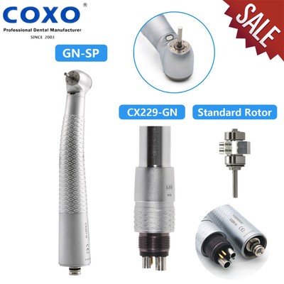 COXO Dental Fiber Optic High Speed Turbine Handpiece 6Holes LED Coupling for NSK