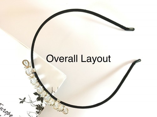 Shinny Crystal Bow Knot Skinny Black Headbands Wedding/Causal - Picture 2 of 2