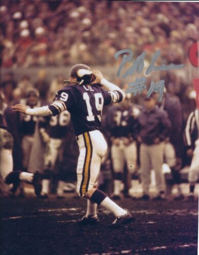 Signed 8x10 BOB LEE Minnesota Vikings Autographed photo - w/COA - Foto 1 di 1