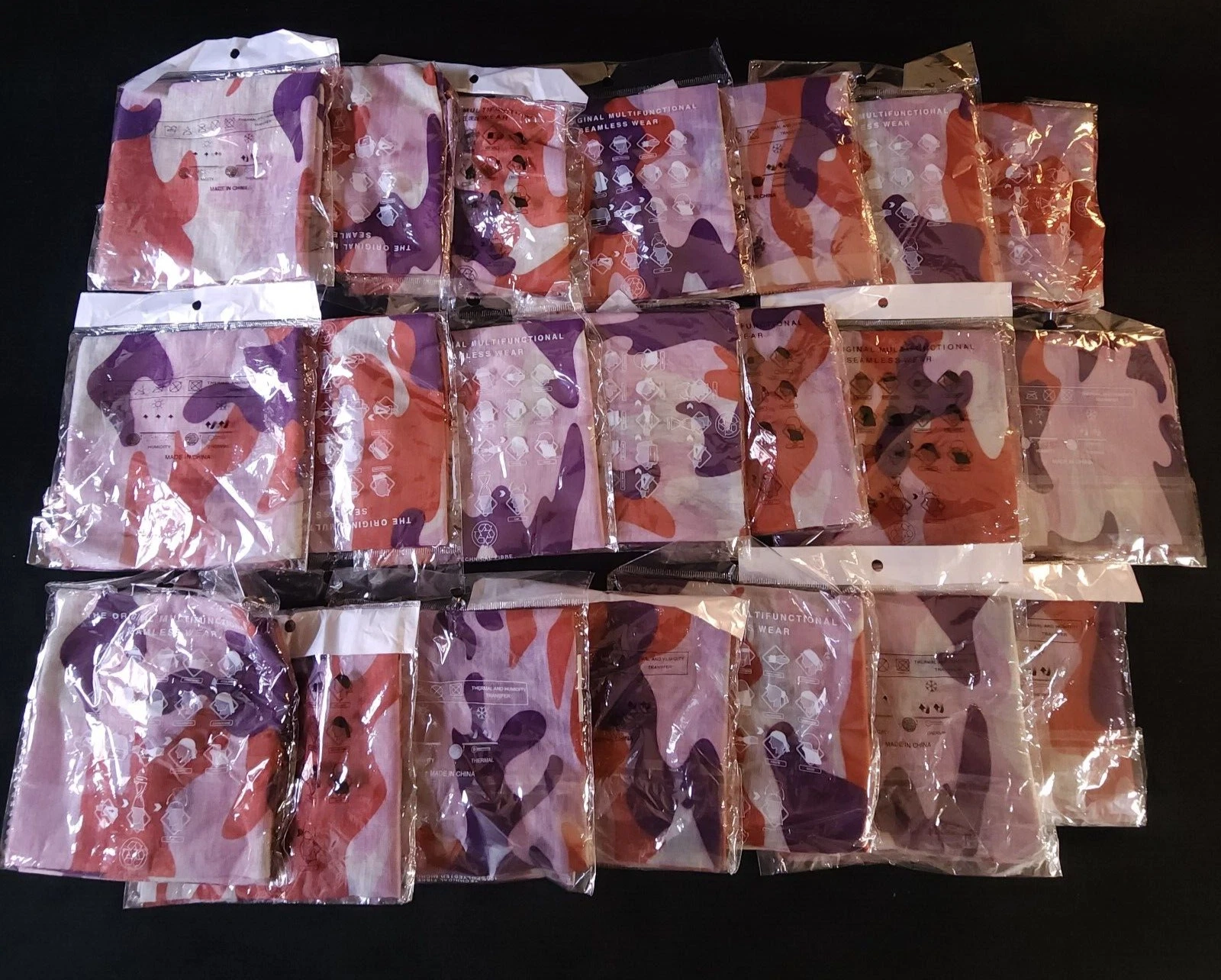 New Wholesale Bulk Lot 21 pcs Camo Face Mask Neck Gaiter Biker Scarf For Resale