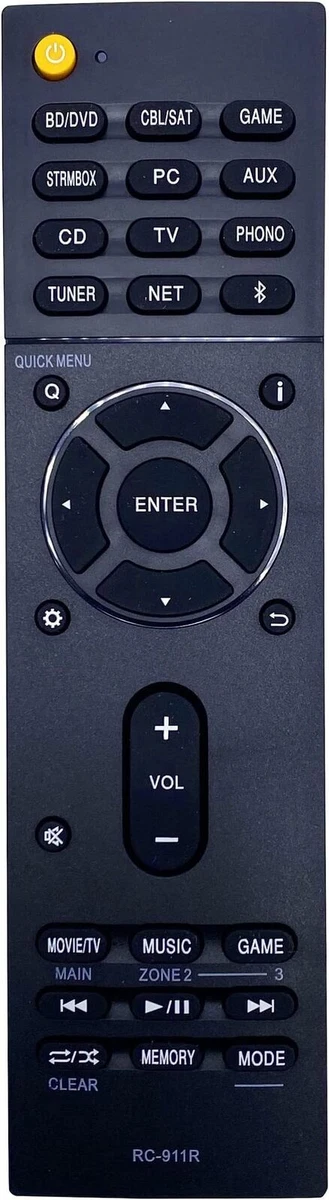 Replacement Remote For Onkyo TXNR555 TX-RZ820 TXNR575 AV Receiver