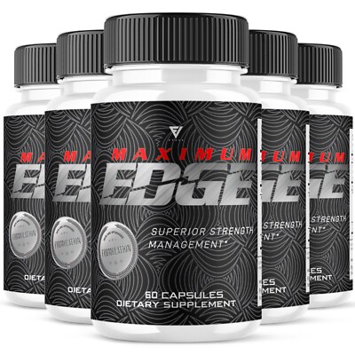 (5 Pack) Maximum Edge Pills, Maximum Edge Overall Health Support (300 Capsules)