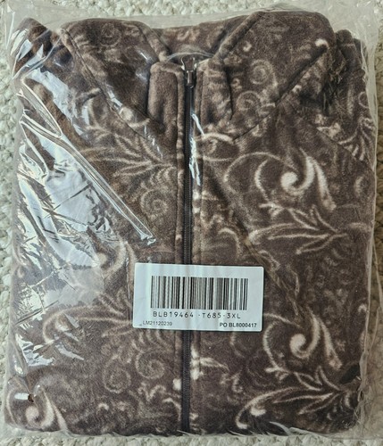 BLAIR SCANDIA PRINTED FLEECE JACKET FULL ZIP JACKET COAT WOMEN'S PLUS 3X *NIP!!* - Picture 4 of 6