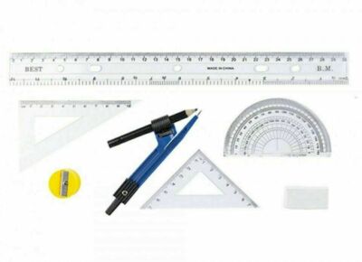 Geometrie Mathe Set 8-teilig Zirkel Lineal Set Kompass Schüler Zeichnen