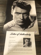 Autographed Clint Eastwood 11x14 photo Early Shot PSA Full Letter Signed