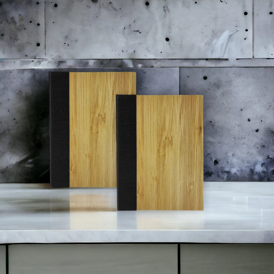 6er Set Haftnotizbuch Mini Bambus Haftnotitz Klebezettel Spender Block Post It - Bild 3 von 4