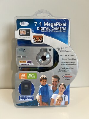 Digital Concepts Compact Camera 7.1MP 4 X Zoom Anti Shake Silver Brand New