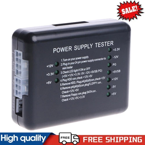 Supply Tester Checker Meter PC Computer Power Supply Measuring Diagnostic Test #