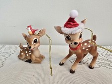 New Set Of 2 Deer Ornaments Hobby Lobby