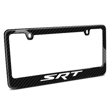 Srt License Plate Frame Carbon Fiber Look Style Glossy Plastic Srt License Plate Frame Carbon Fiber Look Style Glossy Plastic