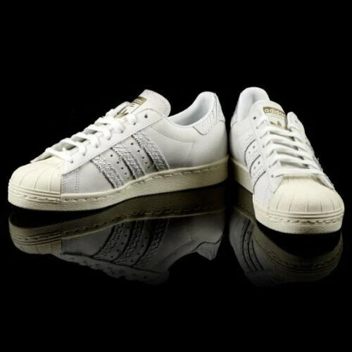 NUEVO Adidas BY9075 Originales Superstar Años 80 Reptil Serpiente Cuero Zapatos Para Mujer 5.5 Foto 3 de 4