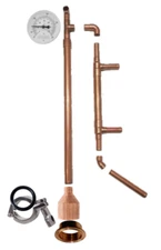 Copper Pipe Moonshine MiniReflux Still Distilling DIY Beer Keg Kit  2" Tri Clamp