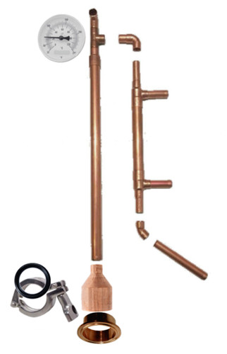 Copper Pipe Moonshine MiniReflux Still Distilling DIY Beer Keg Kit 2" Tri Clamp