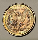 1883 O Morgan Dollar TRUE RAINBOW ALBUM FULLY BU TONED OBV/REV GENUINE Gem RARE