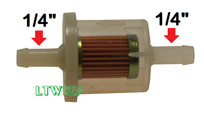 (2Pc) Universal, Motor cycle, Small engine, VW 1/4'' Gas/Fuel Filter 