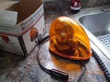 S.A.M. RL650A Amber Portable Revolving Light, with 12V Lighter Plug, Magnetic