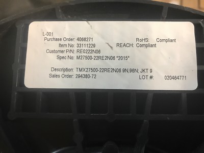 Carlisle / Thermax TMX27500-22RE2N06 CABLE 9N, 96N   SPOOL1400 FT